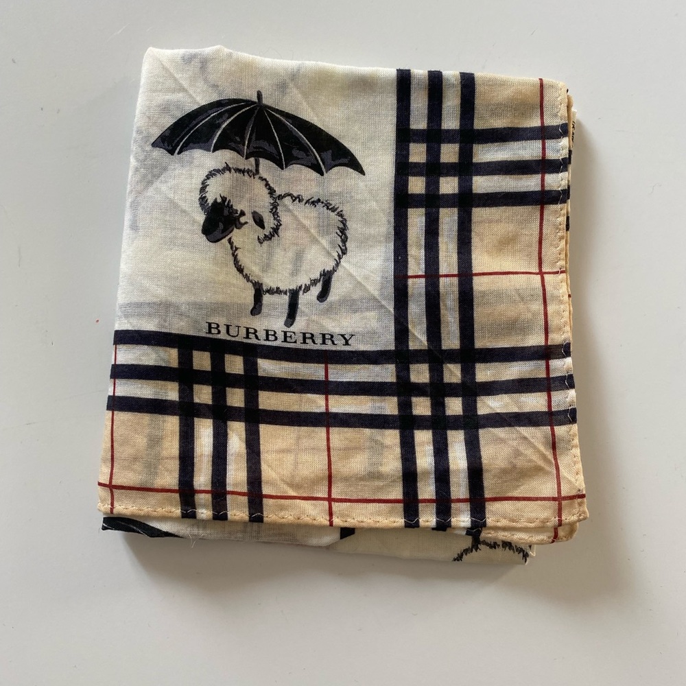 Burberry sheep and umbrella scarf